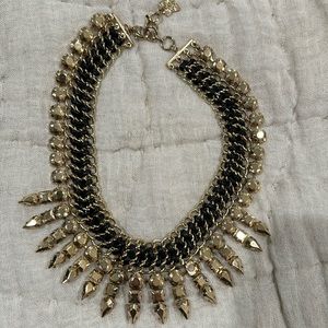 Black and Gold Statement Necklace